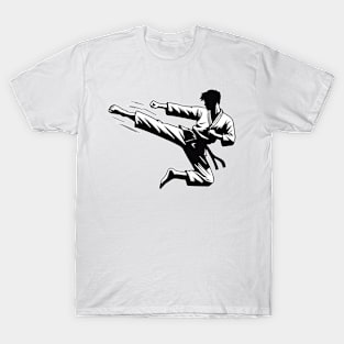 Jump kick roundhouse kick, Dollyo Chagi design T-Shirt